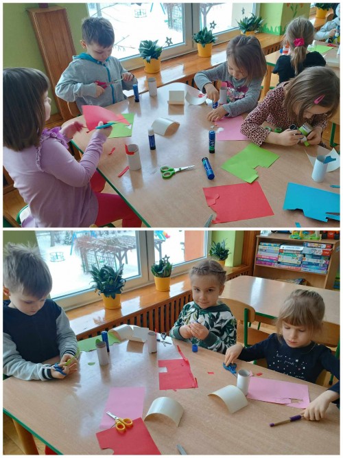 Praca plastyczna - bałwanki