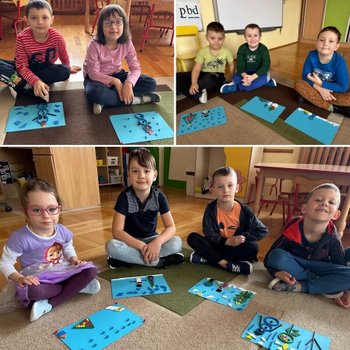 Zimowe obrazki z darów Froebla